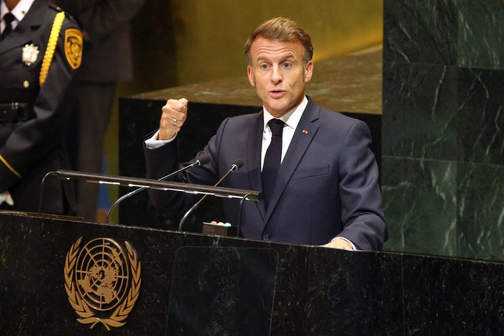Emmanuel Macron a Palesztin Állam elismerésével olyan lépést tett, amit nehéz lesz visszafordítani (Fotó: LUDOVIC MARIN / AFP)