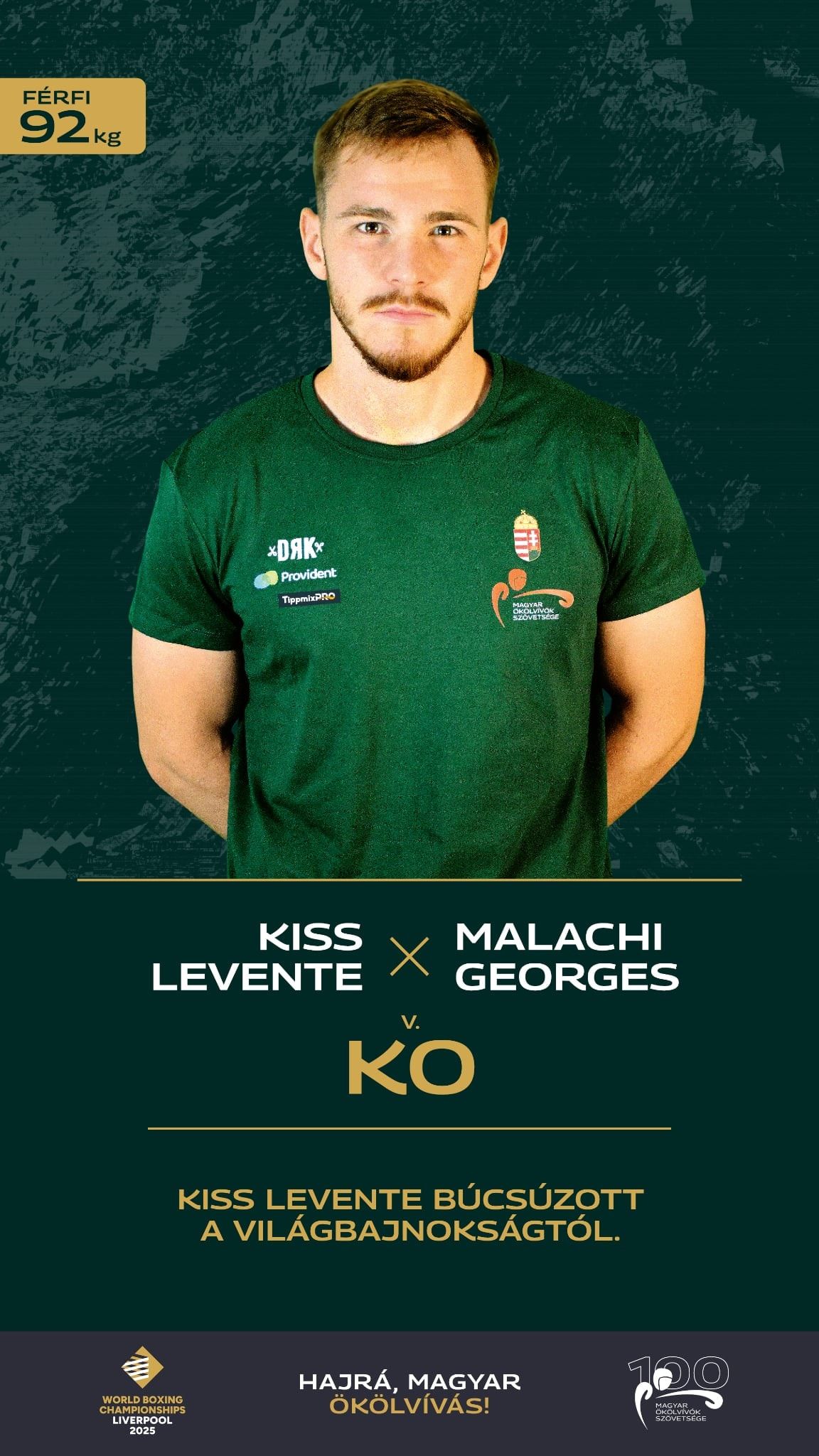 Kiss Levente számára az ameriai Malachi Georges túl nagy falat volt