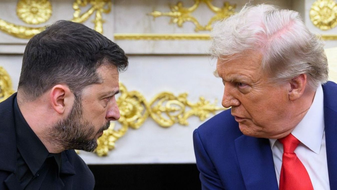 Volodimir Zelenszkij ukrán elnök és Donald Trump amerikai elnök