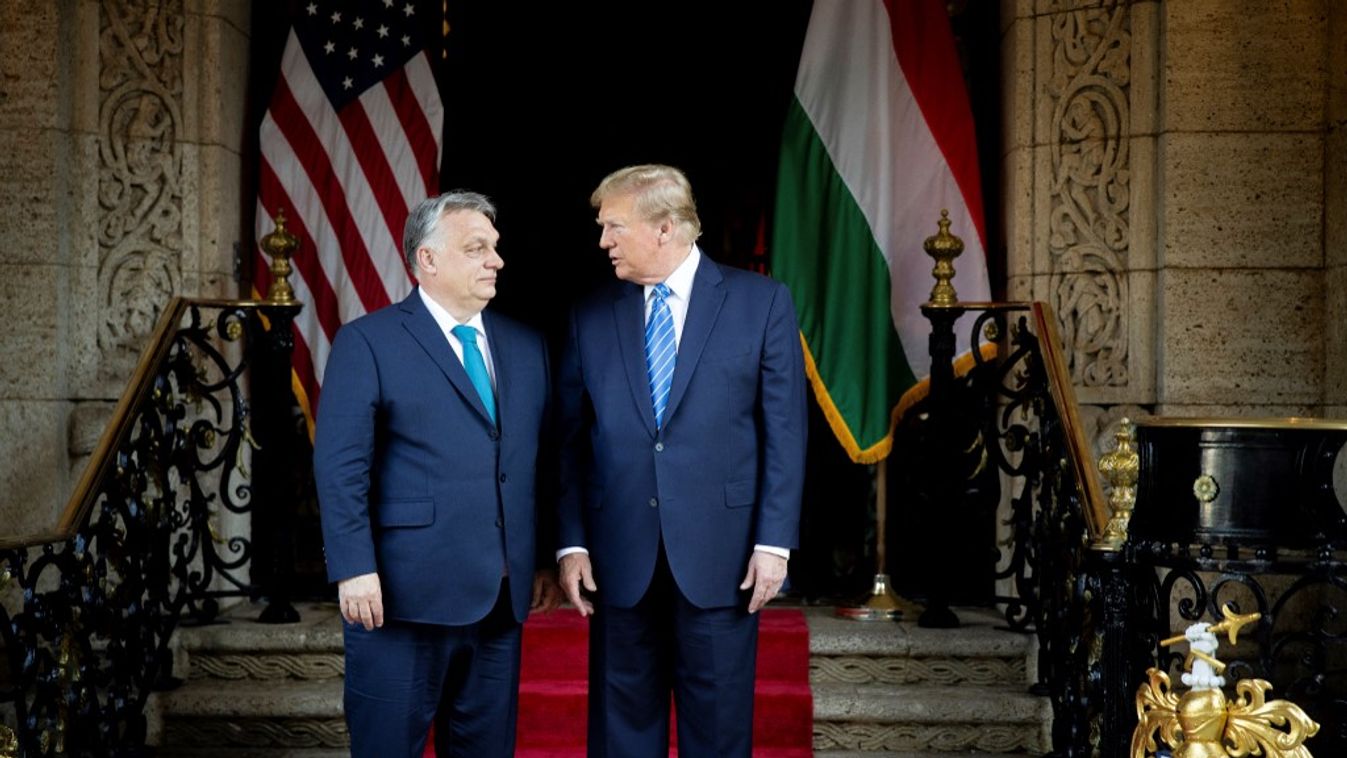 Donald Trump amerikai elnök és Orbán Viktor magyar miniszterelnök (Fotó: AFP)