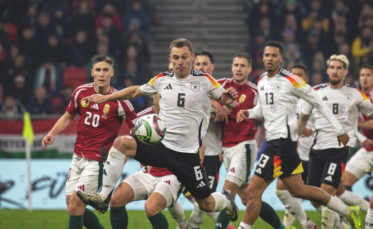 20241119 Budapest
Magyarország - Németország válogatott labdarúgó mérkőzés
Fotó: Mirkó István MI
Magyar Nemzet
képen: #6 Joshua Kimmich