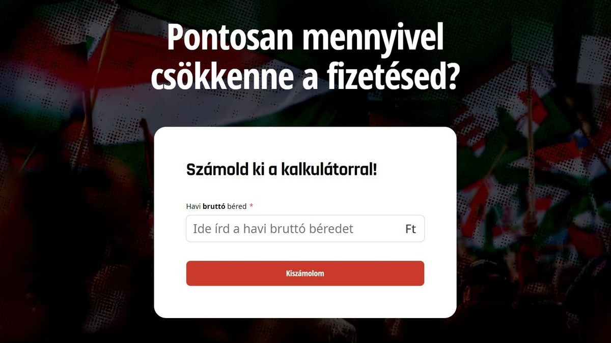 Elindult a Tisza-adó kalkulátor + videó