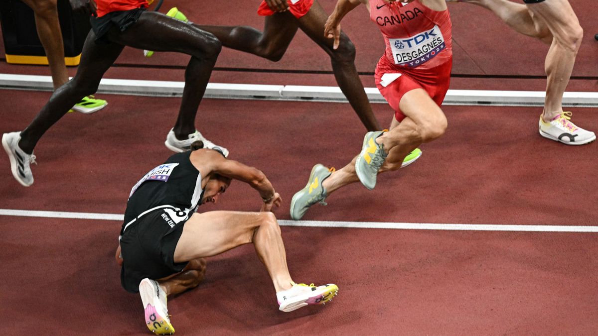 Ráléptek a fejére, mégis döntőt futhat! Kis híján az olimpia horrora is megismétlődött