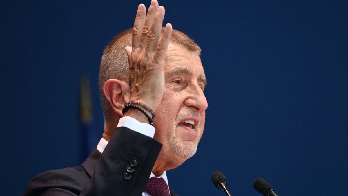 Andrej Babis, a cseh ANO párt vezetője és volt cseh miniszterelnök Fotó: AFP
