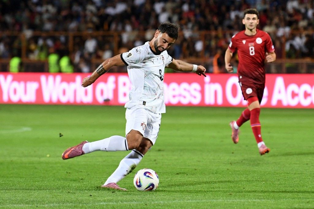Bruno Fernandes is kivette a részét a portugál válogatott szombati 5-0-s győzelméből Örményországban