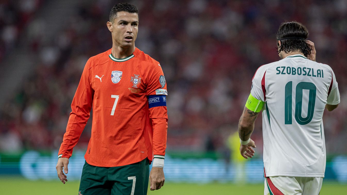 Cristiano Ronaldo és Szoboszlai Dominik.