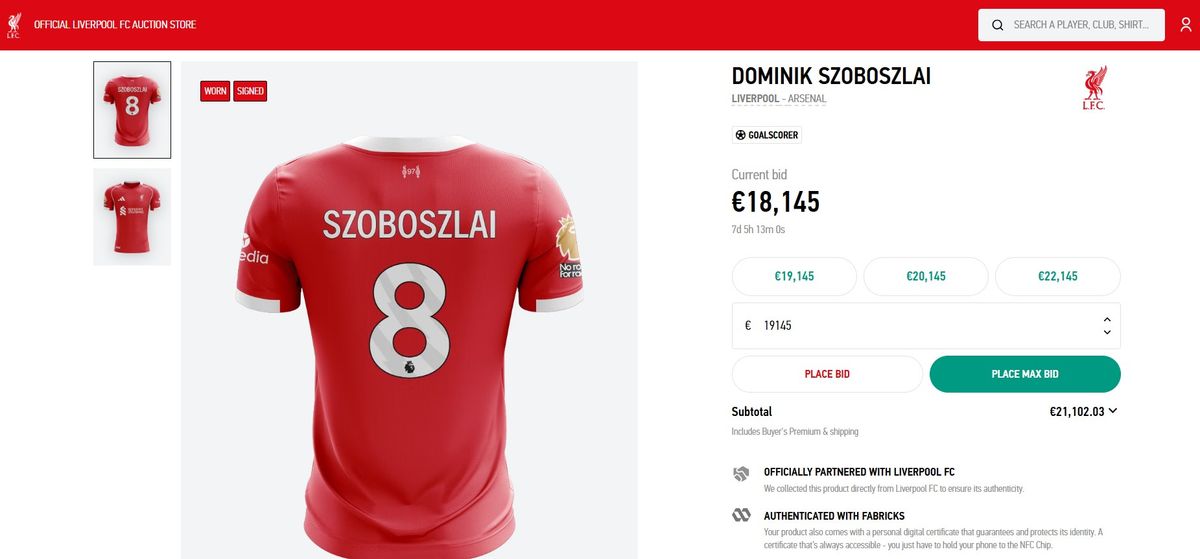 Röpködnek a milliók: így áll a licit Szoboszlai Dominik mezére Liverpoolban