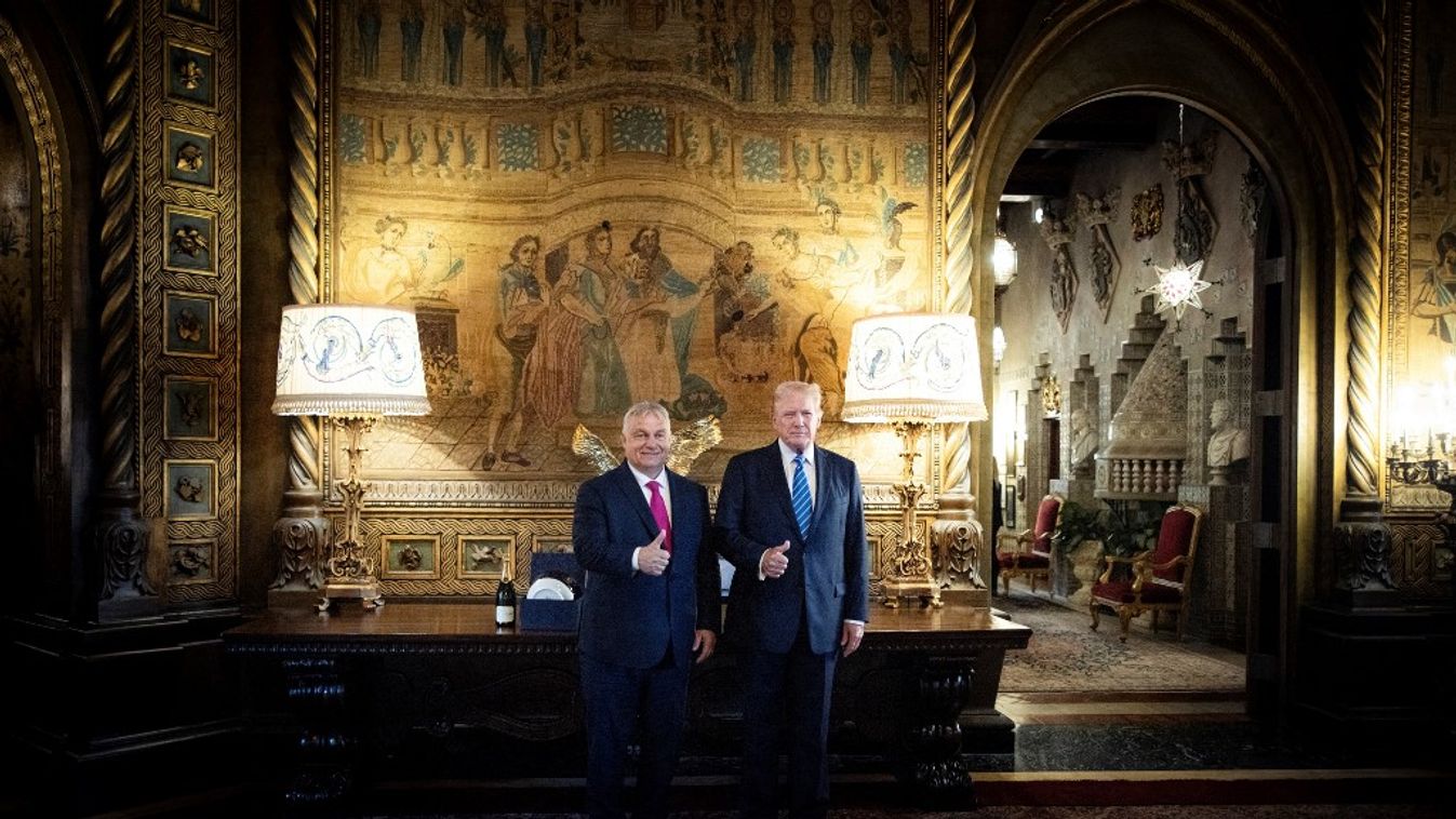 Orbán Viktor magyar miniszterelnök és Donald Trump amerikai elnök (Fotó: AFP)