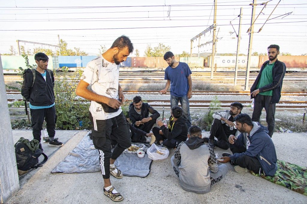 Migránsok úton Európa felé (Fotó: AFP)