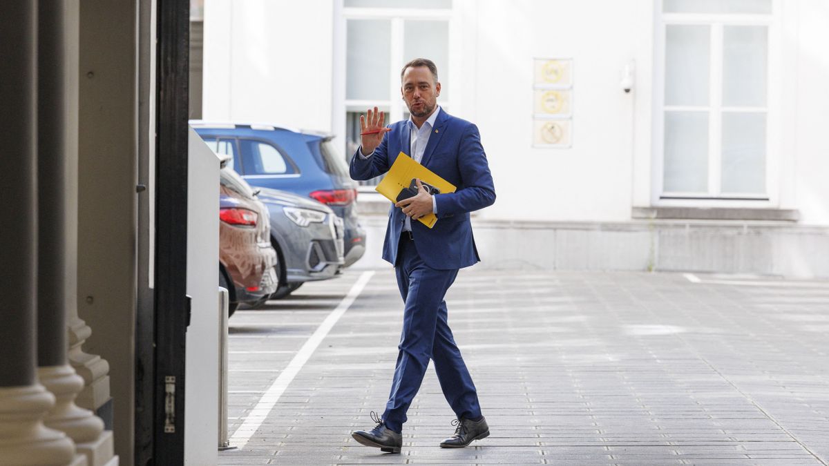 Maxime Prévot belga külügyminiszter szerint el kell ismerni Palesztina államot (Fotó: NICOLAS MAETERLINCK / BELGA MAG - AFP.)