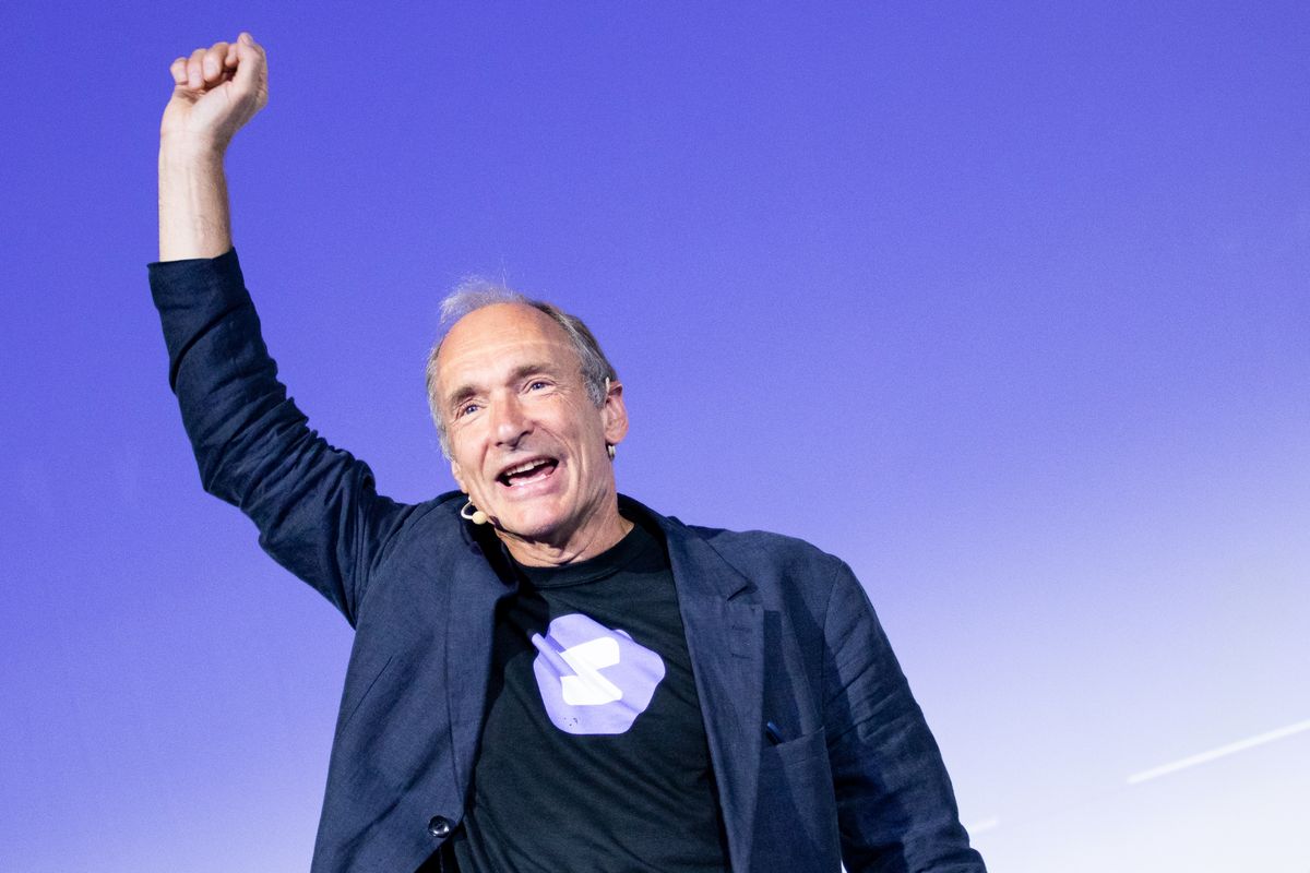 MILAN, ITALY - JULY 25: Sir. Tim Berners-Lee attends the Campus Party Italia 2019 as Keynote Speaker at  on July 25, 2019 in Milan, Italy. (Photo by Rosdiana Ciaravolo/Getty Images)