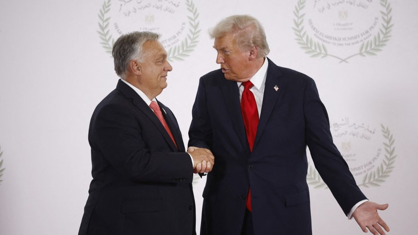 Orbán Viktor magyar miniszterelnök és Donald Trump amerikai elnök (Fotó: AFP)