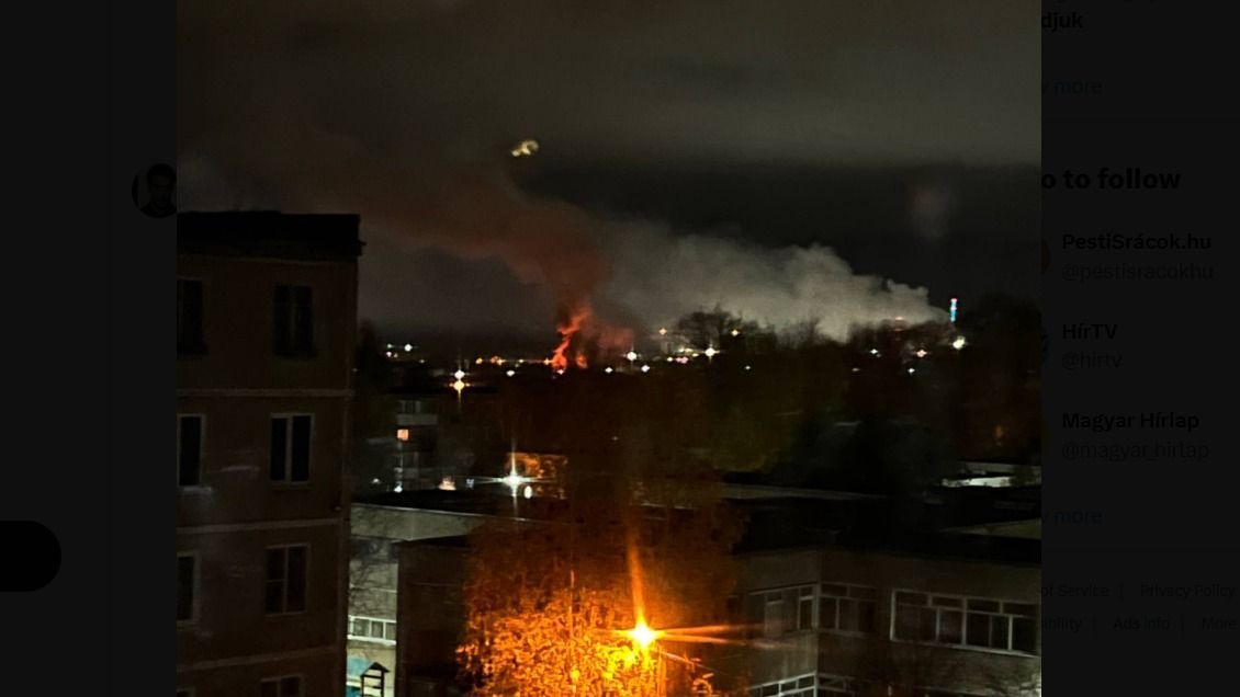 Ukrán dróncsapás ért egy orosz vegyi óriásüzemet (Forrás: X)