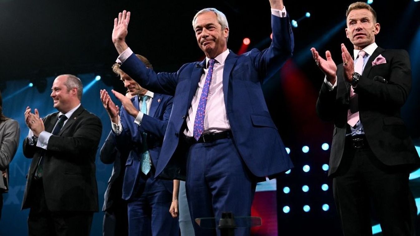 Nigel Farage a Reform UK párt elnöke (Fotó: AFP)