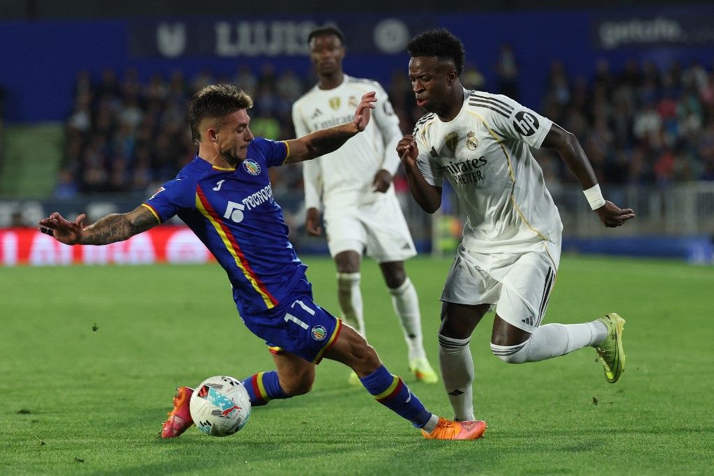 Mindkét Getafe-játékost Vinícius Júniorról állították ki a Real Madrid elleni spanyol bajnokin