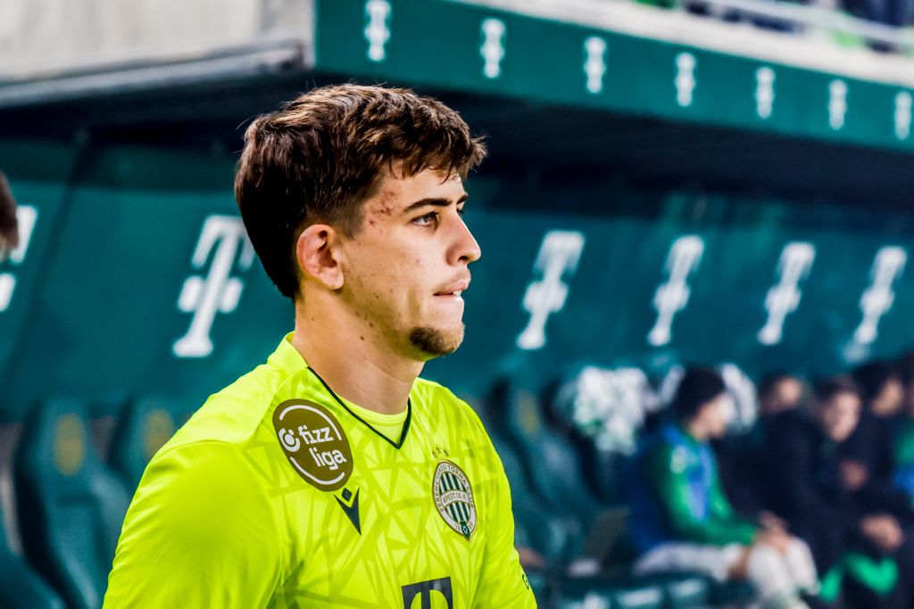 Radnóti Dániel nagy pillanata: a fiatal kapus először kezdett a Ferencváros felnőtt együttesében.