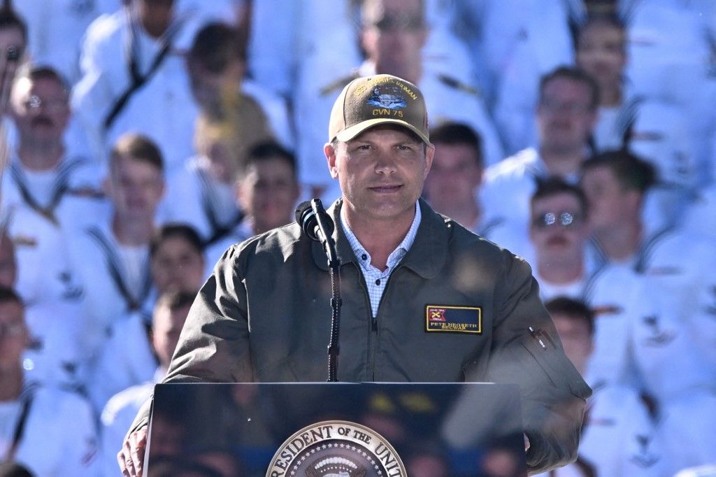 Pete Hegseth amerikai hadügyminiszter. 