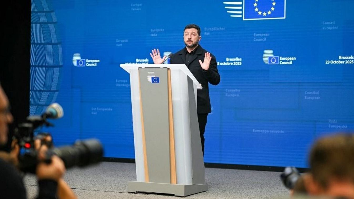 A brüsszeli EU-csúcs után az ukrán elnök válaszolt a riporterek kérdéseire