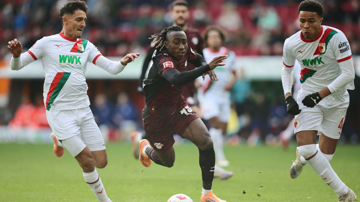 Az RB Leipzig játékos, Yan Diomande remekelt az első félidőben az Augsburg ellen a Bundesliga szombati játéknapján