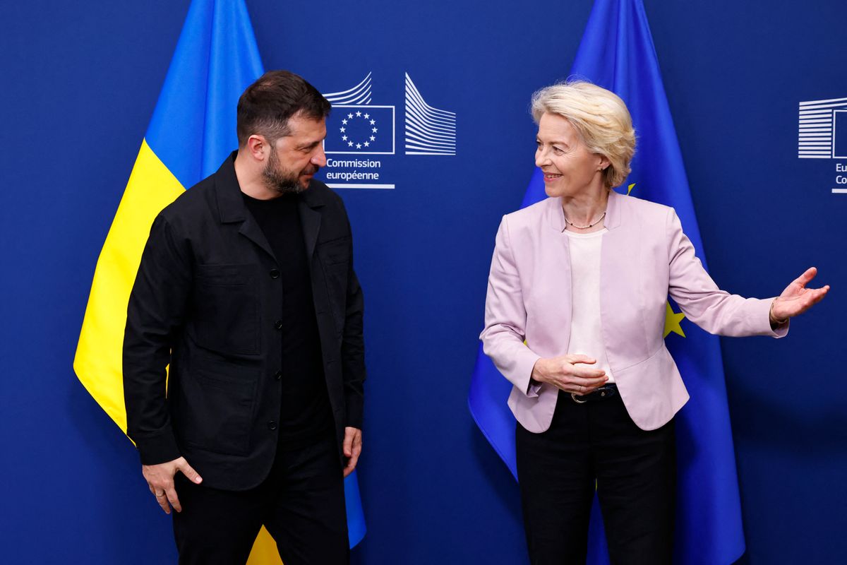 Volodimir Zelenszkij és Ursula von der Leyen 