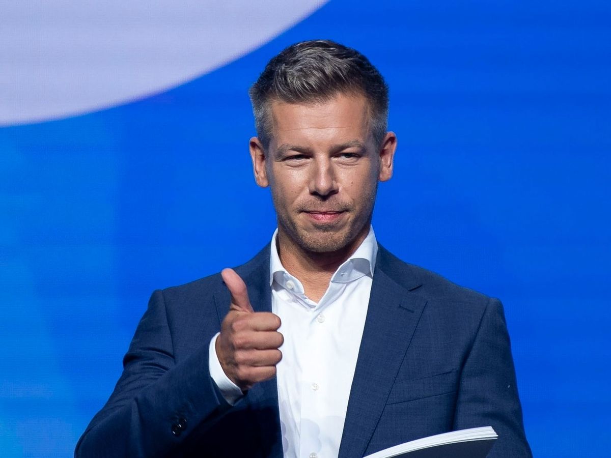 Nagykanizsa, 2025. július 12.
Magyar Péter, a Tisza Párt elnöke a párt kongresszusán a nagykanizsai Kanizsa Arénában 2025. július 12-én.
MTI/Bodnár Boglárka