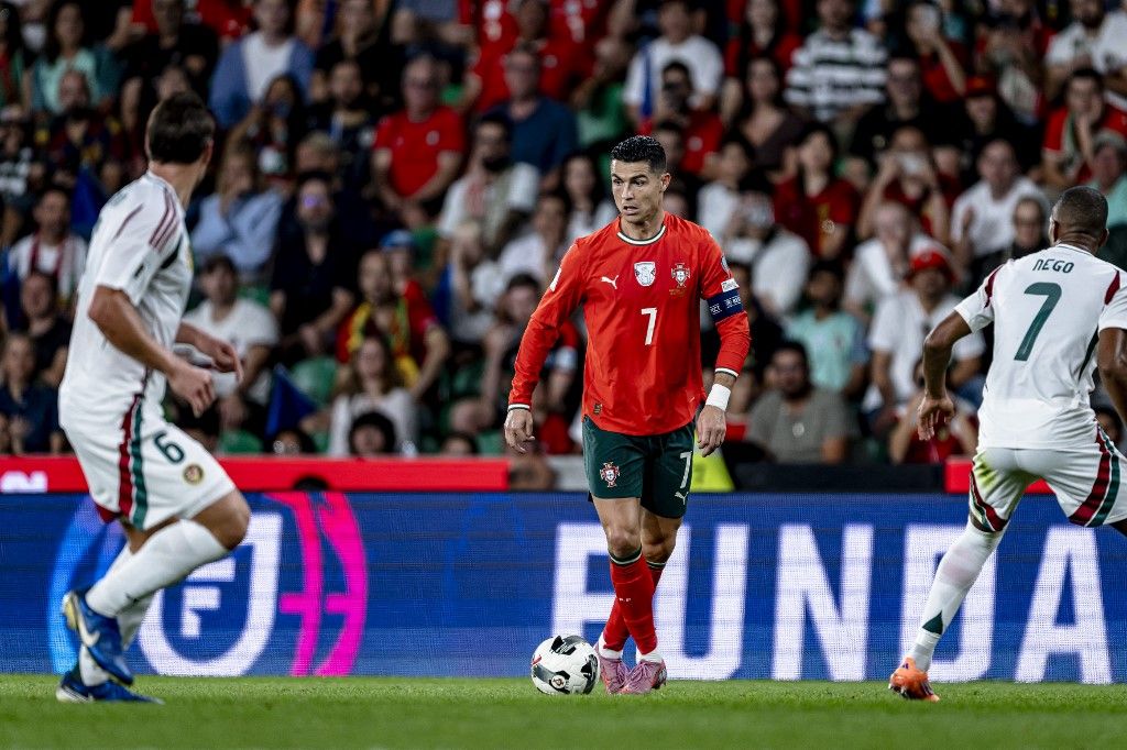 Cristiano Ronaldo két gólt szerzett a magyar válogatott ellen, de Szoboszlai elkeserítette a végén