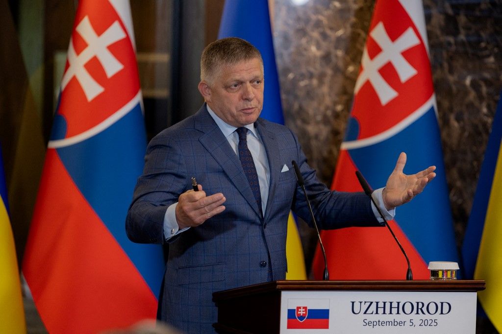 Robert Fico (Fotó: Fotó: TETIANA DZHAFAROVA / AFP)