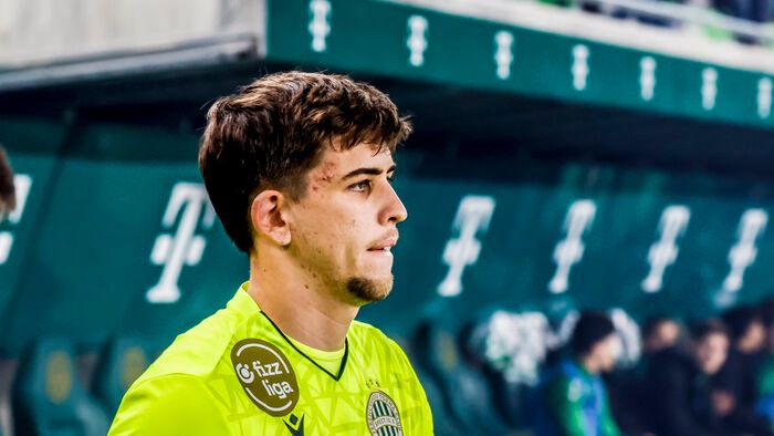 Radnóti Dániel nagy pillanata: a fiatal kapus először kezdett a Ferencváros felnőtt együttesében.