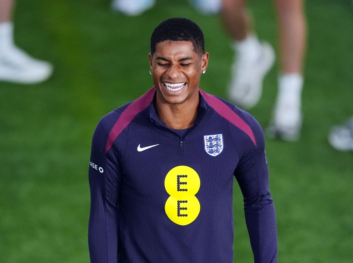 England's Marcus Rashford during a training session at St George's Park, Burton upon Trent. Picture date: Monday October 6, 2025.
