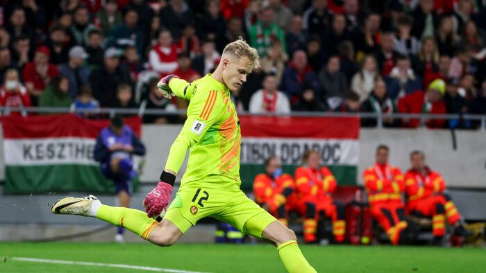 Magyarország - Örményország VB selejtező a Puskás Arénában, magyar válogatott mérkőzés, Tóth Balázs kapus,