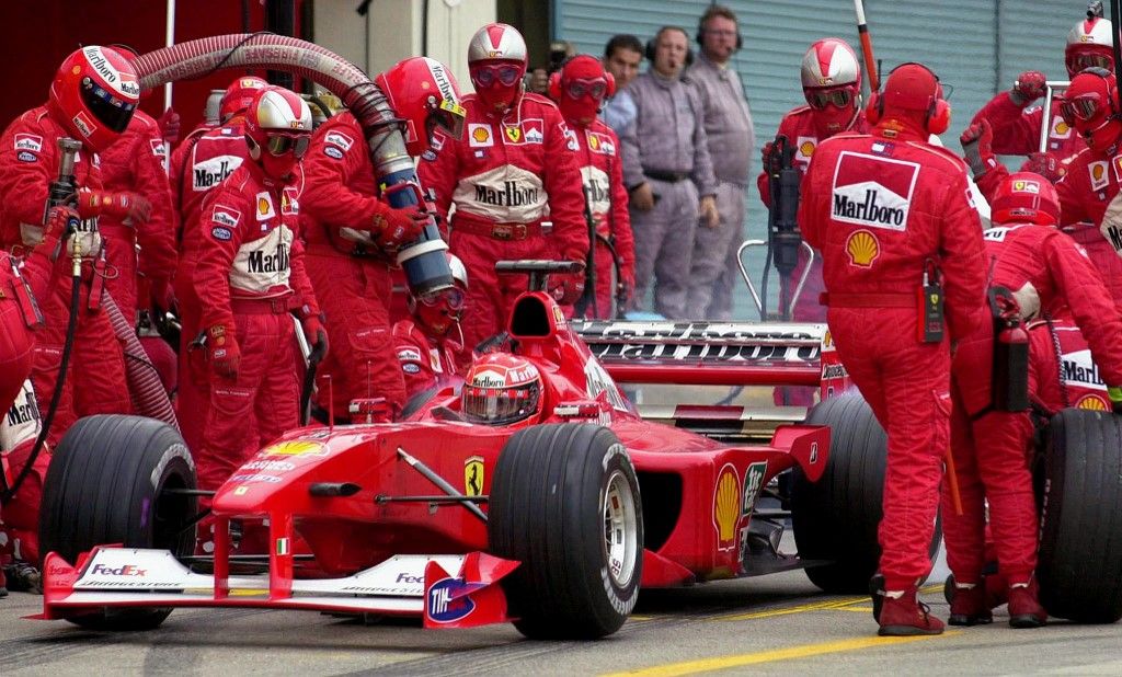 Jobb stratégiájának köszönhetően Michael Schumacher az élre tért vissza a második bokszkiállását követően