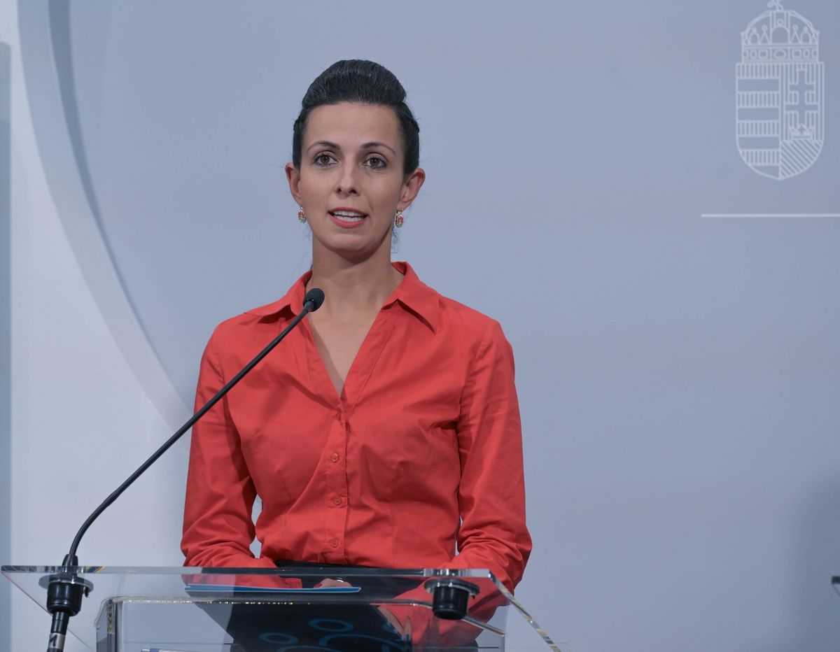 Koncz Zsófia, a Kulturális és Innovációs Minisztérium családokért felelős államtitkára  (Fotó: MTI/Bruzák Noémi)