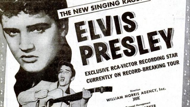 Elvis Presley a Billboard Magazin hirdetésében. 1956. Forrás: Wikimedia Commons.