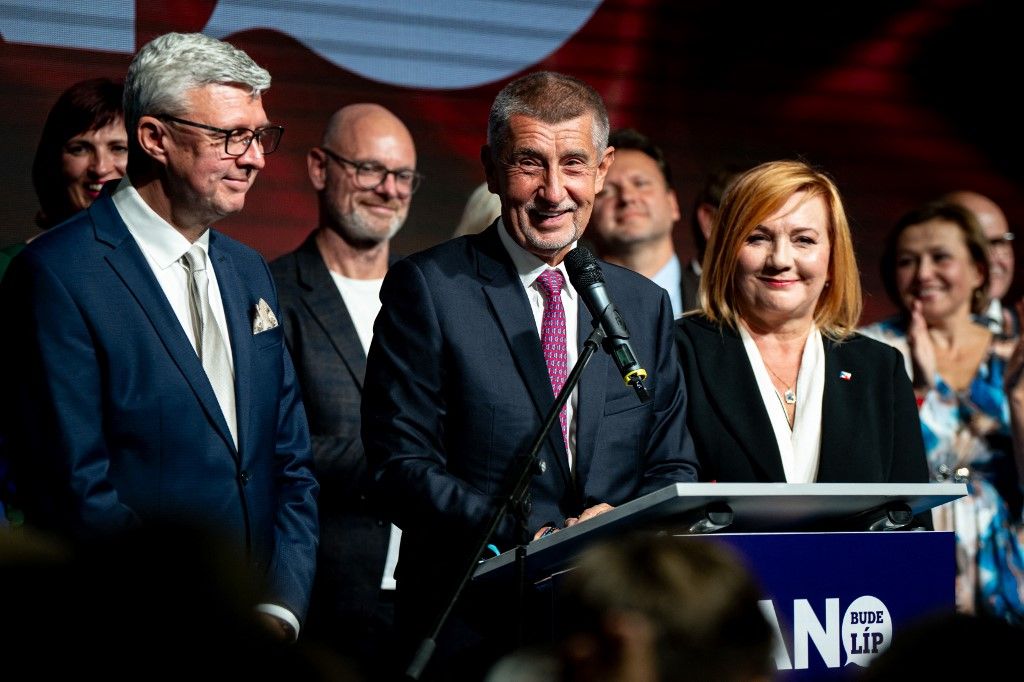 Andrej Babis pártja, az ANO mozgalom győzelmet aratott a cseh választáson (Fotó: LUKAS KABON / ANADOLU)