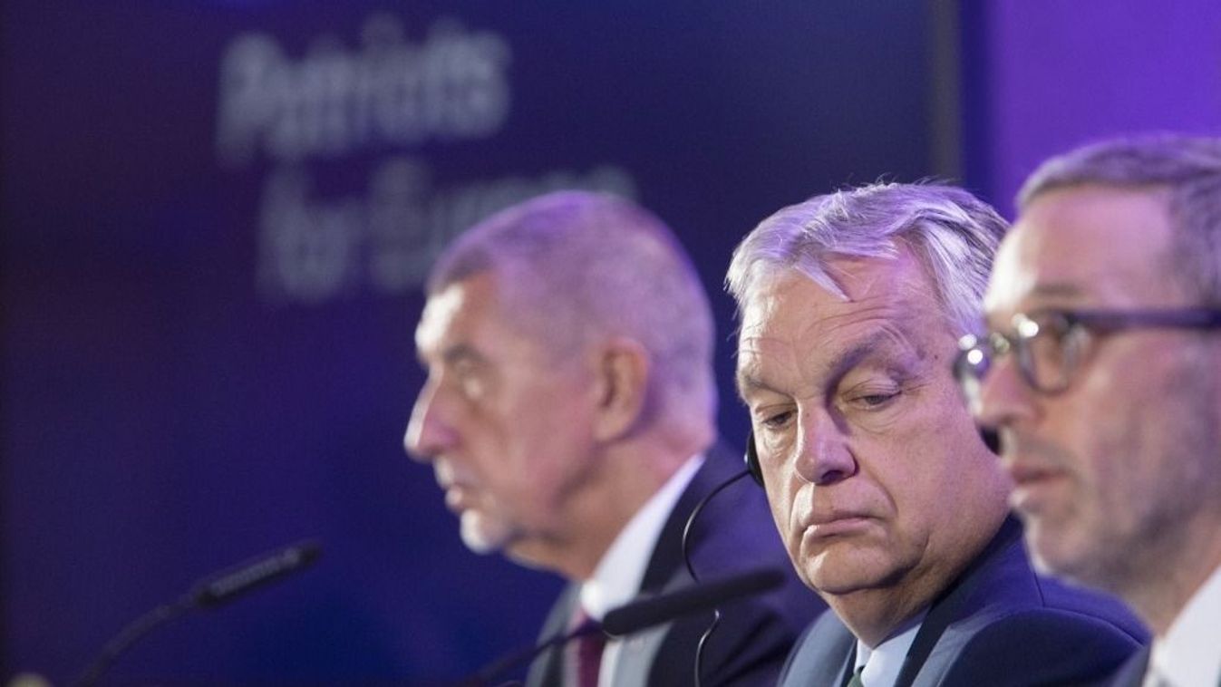 A cseh ANO párt elnöke Andrej Babis, Orbán Viktor magyar miniszterelnök, Herbert Kickl, az Osztrák Szabadságpárt (FPÖ) elnöke közös sajtótájékoztatón a jobboldali európai parlamenti szövetség, a "Patrióták Európáért" megalakulása alkalmából Bécsben