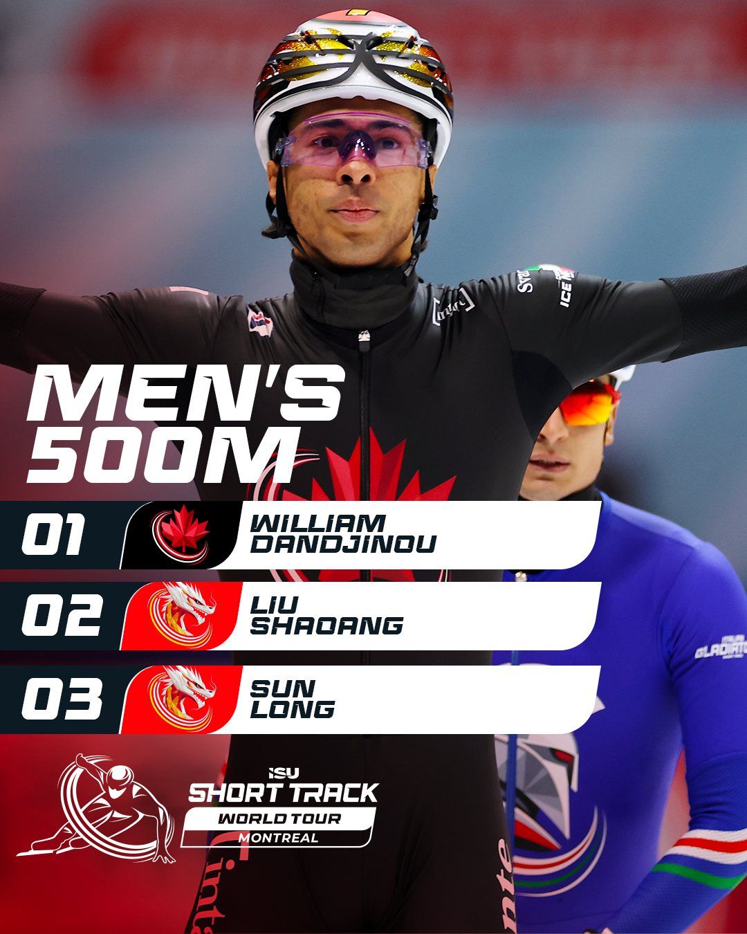 William Dandjinou verhetetlen, 500 méteren a magyar színekben olimpiai bajnok Liu Shaoang (Kína) előt nyert