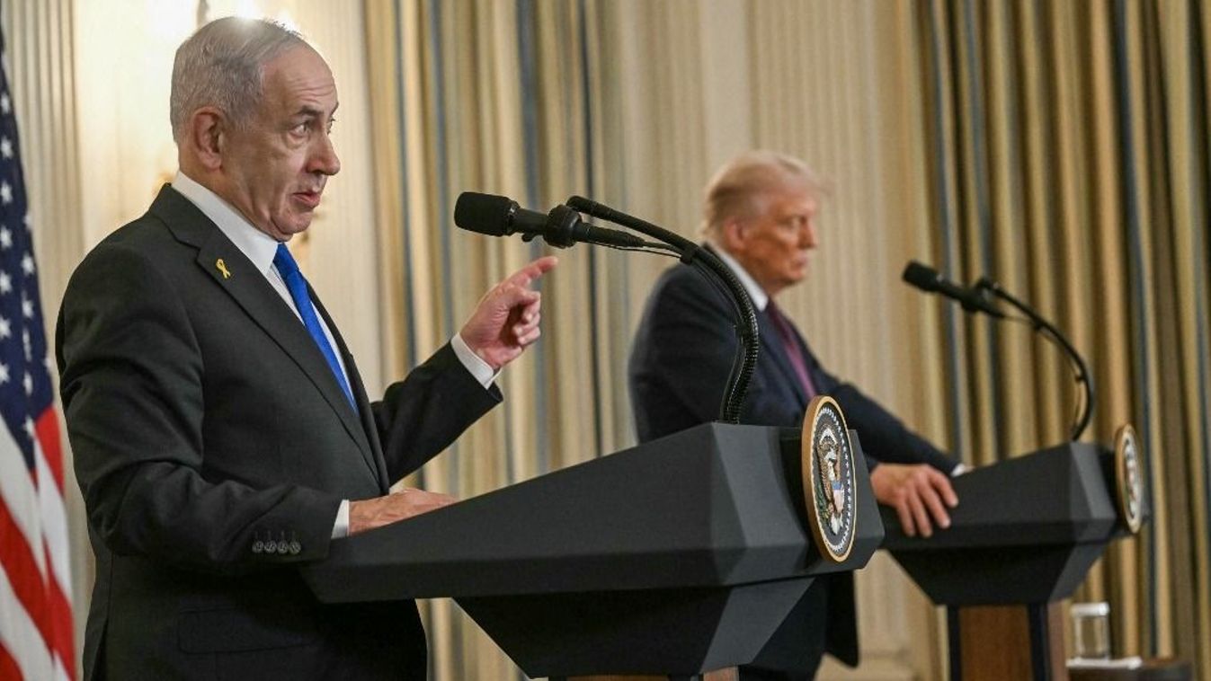 Benjámin Netanjahu izraeli miniszterelnök és Donald Trump amerikai elnök