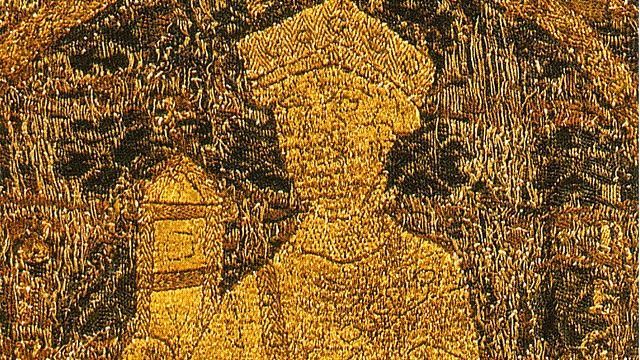 Gizella portréja a koronázási paláston. Forrás: Wikimedia Commons.