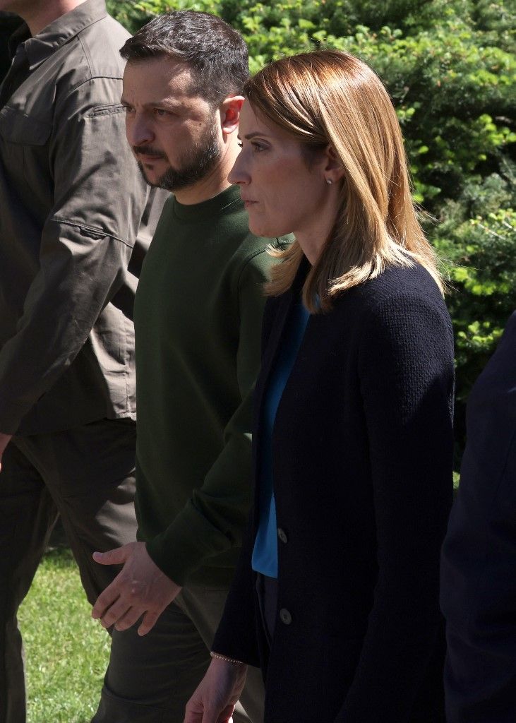 Roberta Metsola dátumot is mondott az ukrán csatlakozásról (Fotó: AFP)