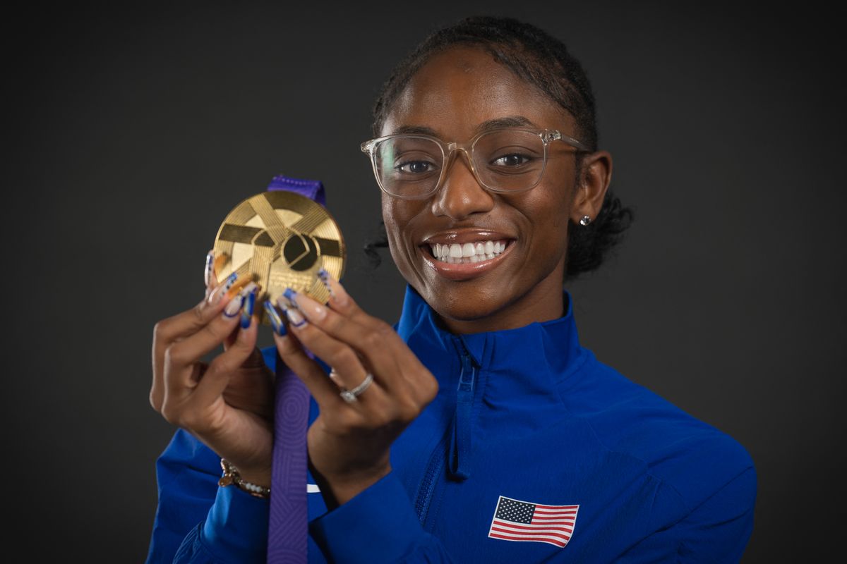 Melissa Jefferson-Wooden itt  tokiói vb-n 200 méteren nyert aranyával 