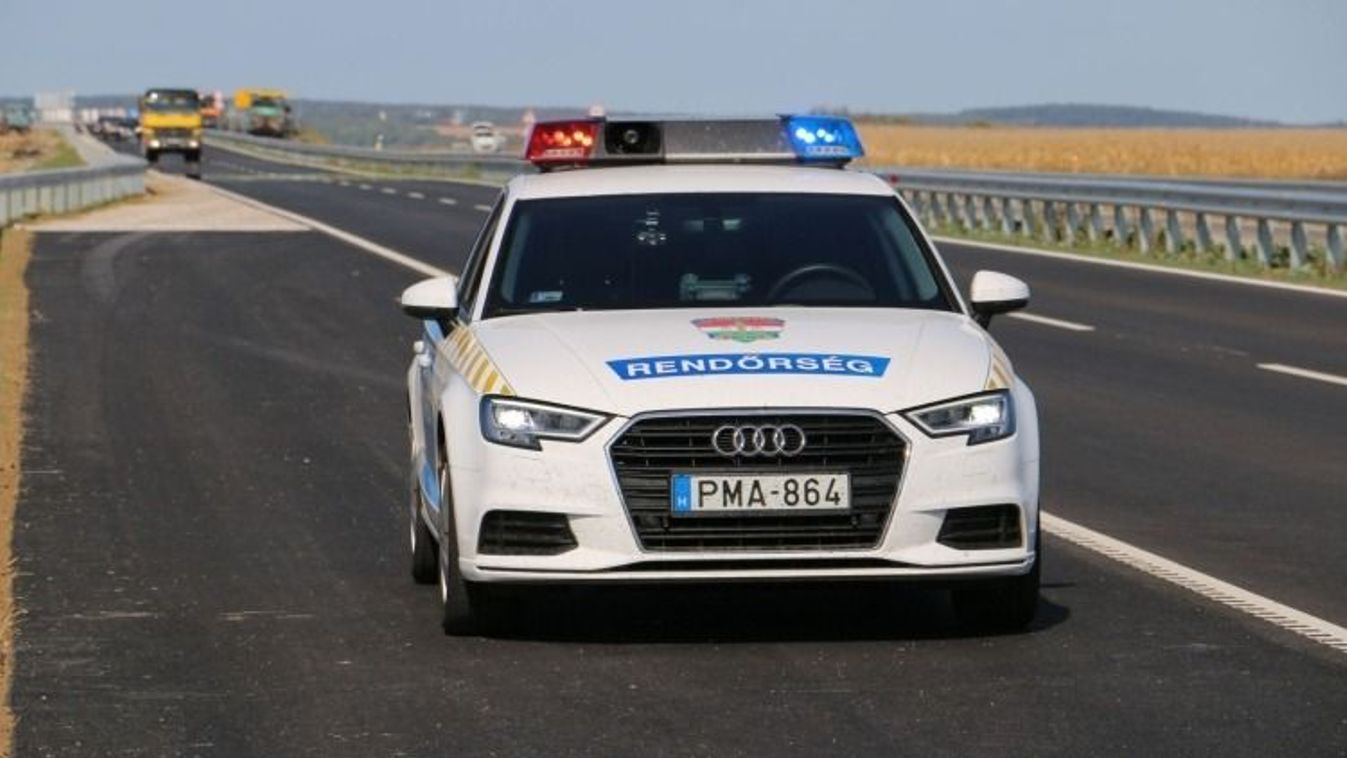 Az autópálya érintett szakaszát lezárták – A felvétel illusztráció (Forrás: Police.hu)