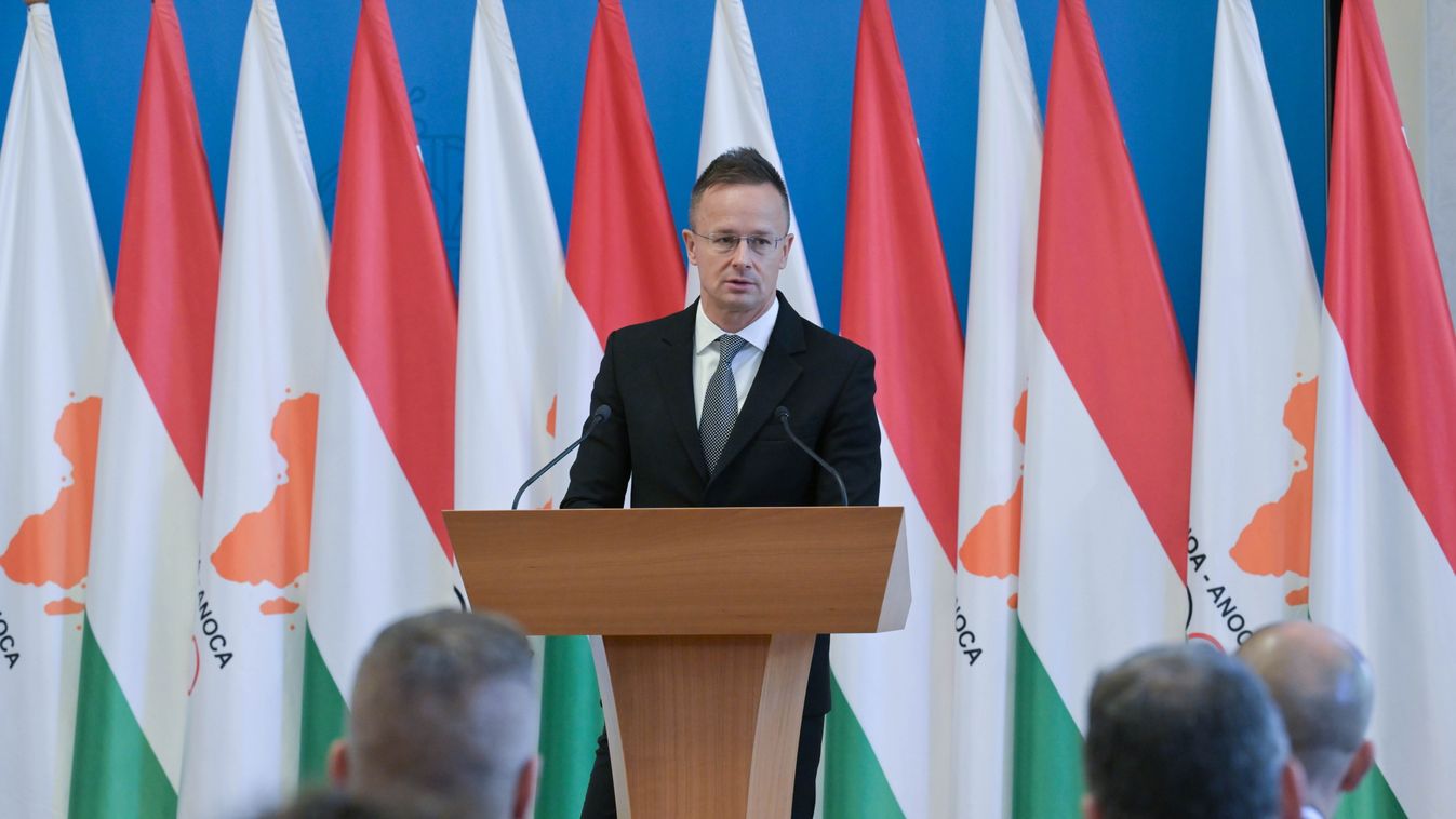 Szijjártó Péter külgazdasági és külügyminiszter beszédet mond (Fotó: MTI/Bruzák Noémi)