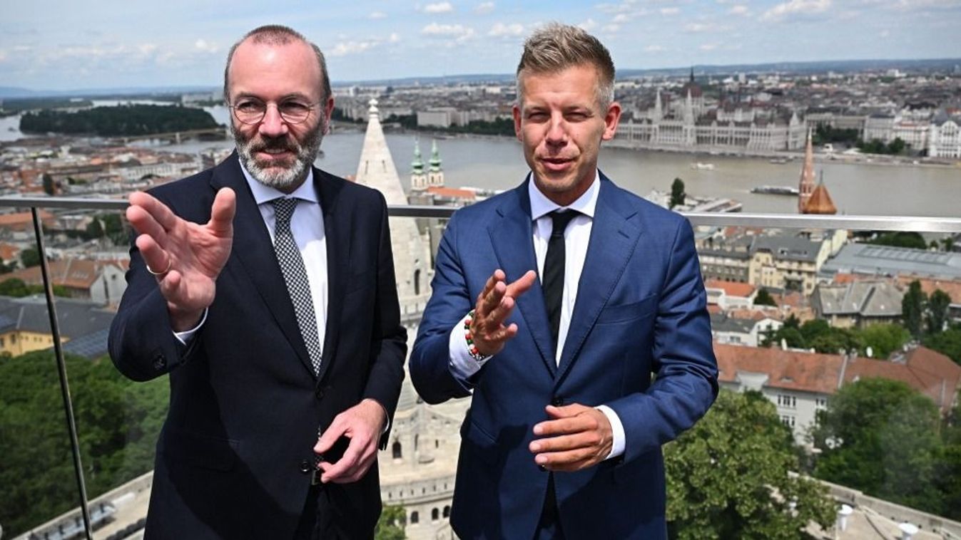 Magyar Péter és Manfred Weber