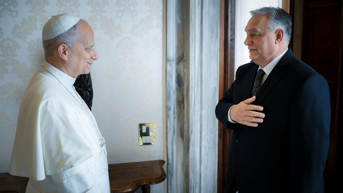 Orbán Viktor miniszterelnök XIV. Leó pápánál