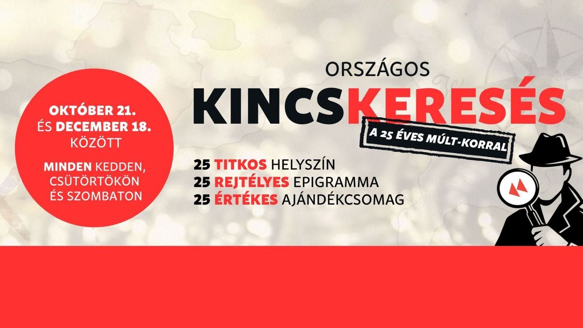 Idén 25 éves a Múlt-kor – országos kincskereső játék indul!