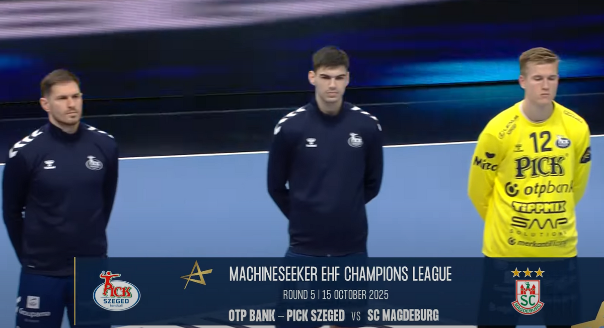 Fazekas Máté (középen) első Bajnokok Ligája mérkőzését játszotta szerdán