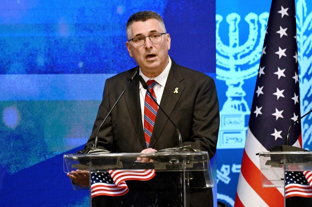 Israel's Foreign Minister Gideon Saar speaks to members of a bipartisan delegation of American legislators at the Foreign Ministry in Jerusalem on September 15, 2025. US Secretary of State Marco Rubio said on September 15 that Washington was steadfast in its support for its ally Israel's pursuit of the Gaza war and called for the eradication of Hamas. (Photo by DEBBIE HILL / POOL / AFP)
