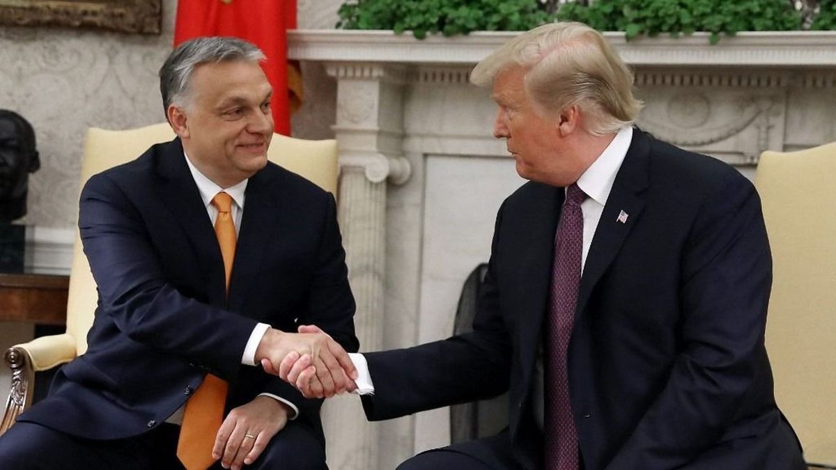 Donald Trump amerikai elnök és Orbán Viktor miniszterelnök