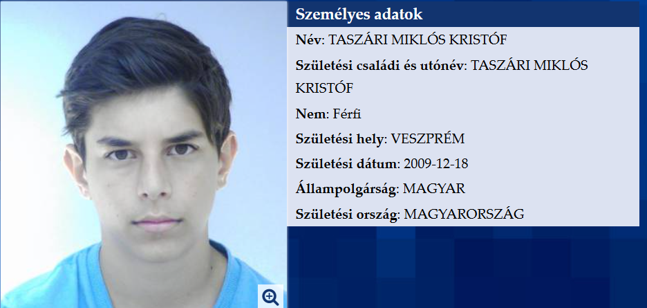 Taszári Miklós Kristóf az eltűnt személyek között