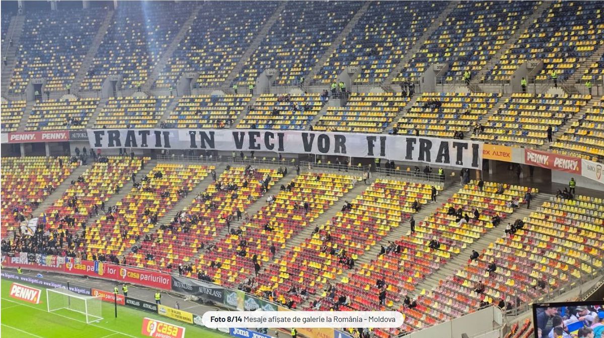 Kevés néző, kemény politikia üzenetek a román-moldáv meccsen - mit lép az UEFA?